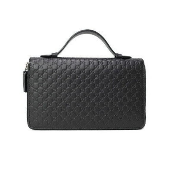 Gucci Micro Guccissima Travel Document Case Zip Long Wallet - Picture 1 of 5